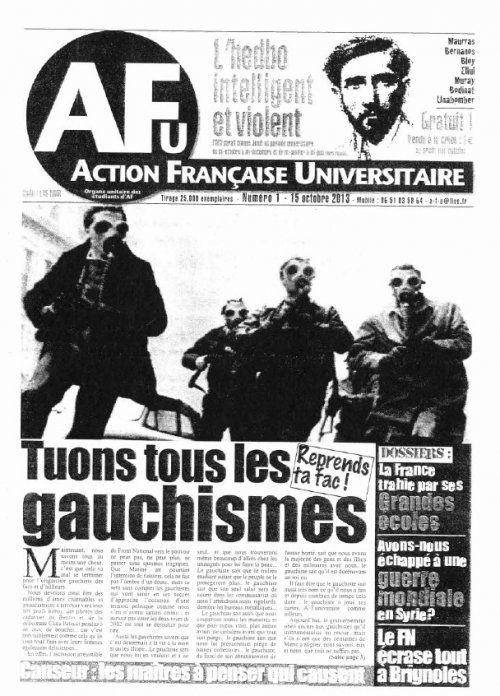 "Une" de l'Action française universitaire